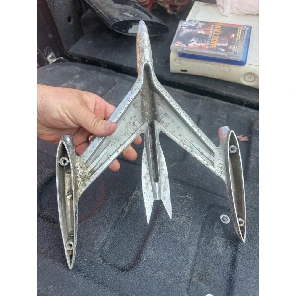 1953 1954 Oldsmobile Jet Airplane Hood Ornament OEM Chrome Emblem 562715